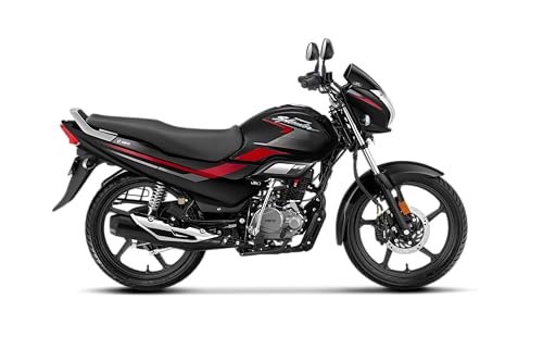Image of Hero Super Splendor (Drum) Bike Booking for Ex-Showroom Price (Black-Sports Red)