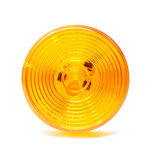 Pro LED 200YTL 2" Round Amber Lens, Amber LED Clearance Marker Lights with Starburst Pattern - 12 Volt DC (10 Pack)