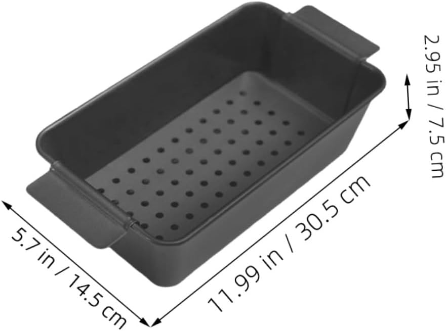 2pcs Heavy Duty Non-stick Toast Mold with Drip Tray Black Baking Pan for Cakes Bread for Oven Cooking Healthier Meals