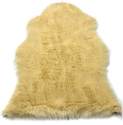 Amazon | FURFURMOUTON フェイクシープスキン ラグ 1.5匹