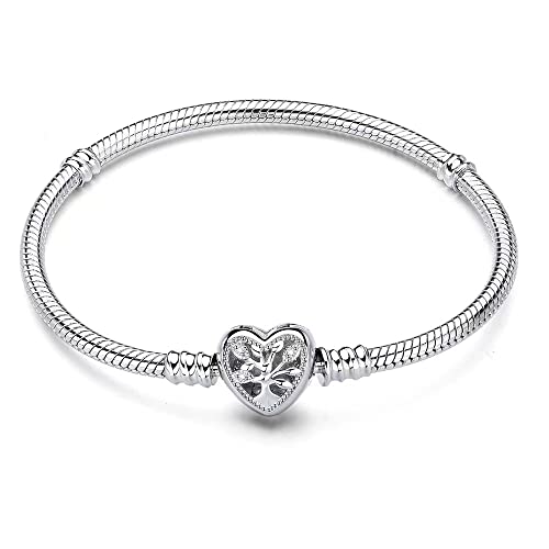 Image of Charm Snake Pattern Bracelet S925 Sterling Silver 18k Gold Plated, Rose Gold Snake Pattern Pandora Bracelet, Gift for Women