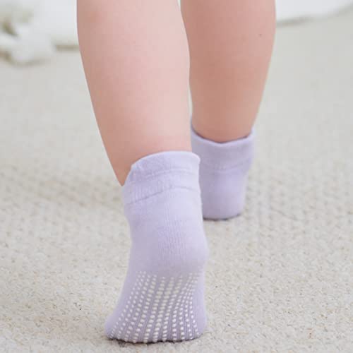 Image of Zaples Baby Non Slip Grip Ankle Socks with Non Skid Soles for Infants Toddlers Kids Boys Girls