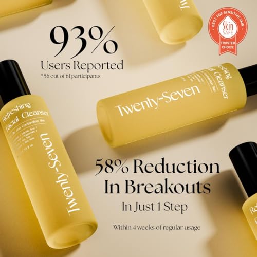 Image of Refreshing Facial Cleanser with Niacinamide, Glycolic Acid (AHA) and Salicylic Acid (BHA)| Reduces Excess Oil & Unclogs Pores | Hydrating, Refreshing & Brightening | For Oily to Combination Skin | For Women and Men