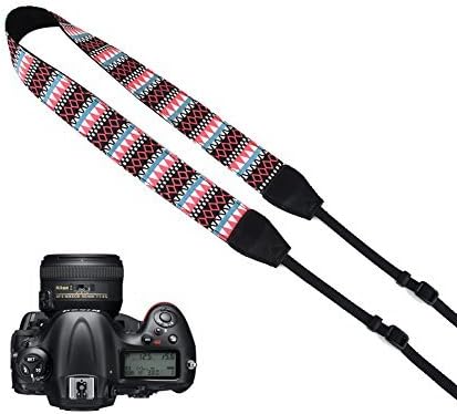 Pleter Colorful Nepal Style Cotton Canvas Fabric Neck Shoulder Strap Camera Strap for DSLR, SLR, and Digital Camera, for Nikon, Canon, Samsung ETC 0733