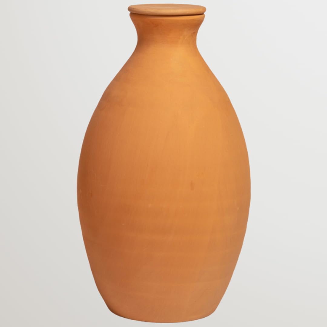 Poterie d'irrigation pour Jardin | Moyen 2L | Olla Artisanal Fait-Main 100% céramique| Diffuseur d'eau Autonome | Irrigation Lente | Facile, résistant et Efficace | Modele Non émaillé - Céramique