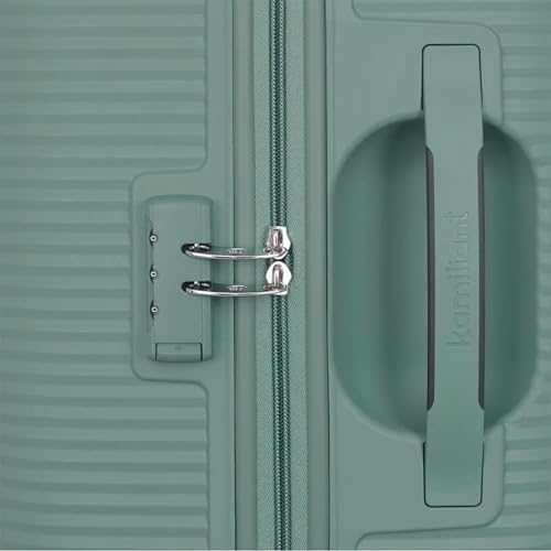 Image of Kamiliant Nexus 3-Piece Luggage Set | PP Hard-Shell Trolley with 8 Spinner Wheels & 3-Digit Lock, Trolley Bag /Luggage /Suitcase for Travel for Men and Women (Sage Green, Set of 3 (55 cm /69 cm /79 cm))