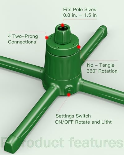 Hopoco HK61 360 Degree Rotating Christmas Tree Stand For 6Ft 7.5Ft 9Ft Artificial Tree thumb #3