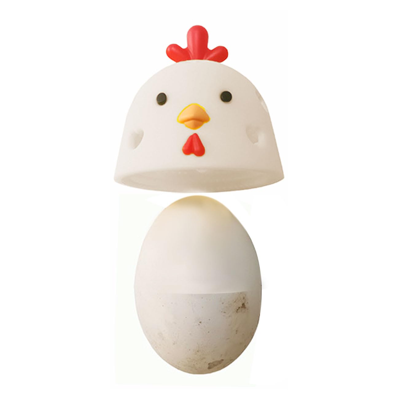 Spazzola Pulisci Uova in Silicone 2 Confezioni, Spazzola a Forma di Testa di Gallina per Uova Fresche, Multifunzionale Riutilizzabile