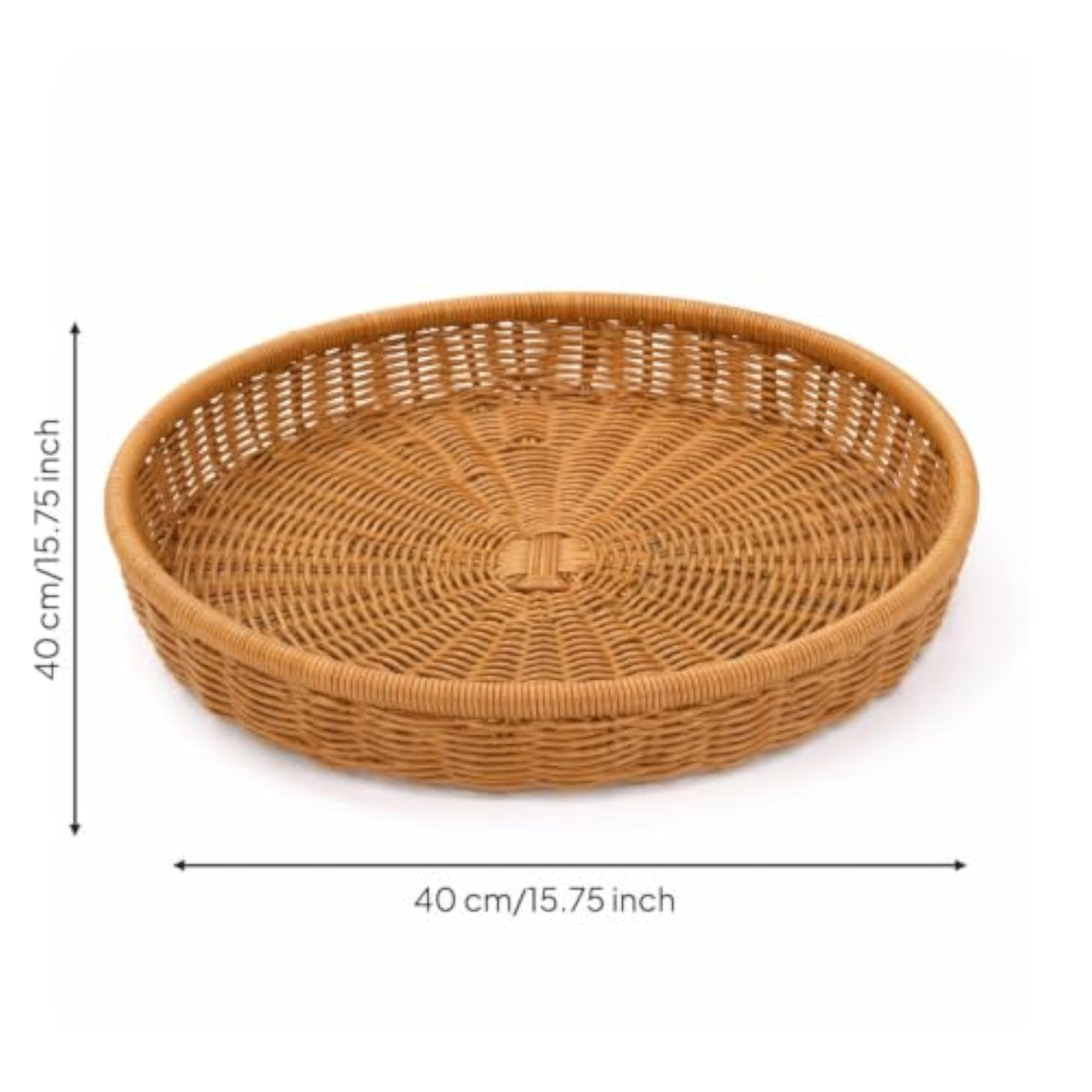 Handmade Woven Round Rattan Tray