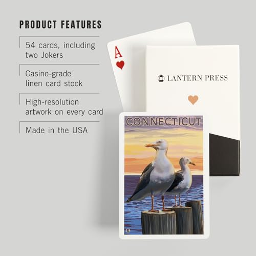 Lantern Press Connecticut, Naipes Póker 52 cartas miniatura 3