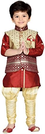 AJ DEZINES Boys Indian Wear Bollywood Style Kurta Pyjama Waistcoat for Kids || Diwali Outfit