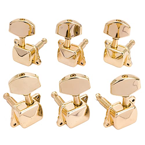 Musiclily Pro Mécaniques 3L3R Semi-Scellées pour Guitare électrique oud Acoustique, Doré - Les Beatles, Paul McCartney, John Lennon, RIngo Starr, George Harrison Musiclily Pro Mécaniques 3L3R Semi-Scellées pour Guitare électrique oud Acoustique, Doré