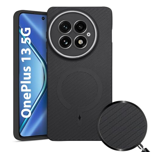Image of LIRAMARK Rugged Carbon Fibre TPU Armor Silicone Back Cover Case for OnePlus 13 5G