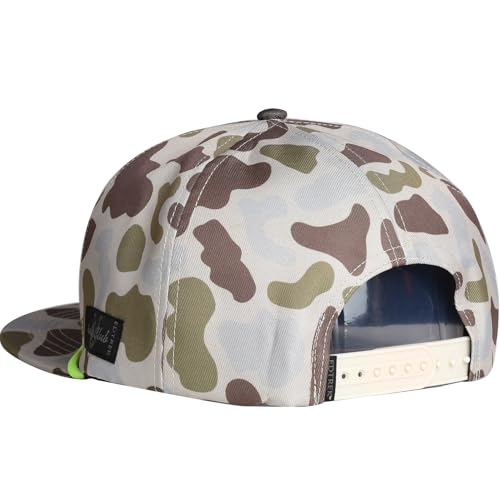 Image of EDTREK Performance Outdoorsman Snapback Truck Hat with Flat Brim - Unique Animal Embroidery