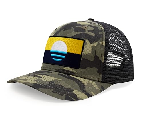 Image of International Tie City Hat for Men and Women, Adjustable Snapback Trucker Baseball Cap with Embroidered Patch