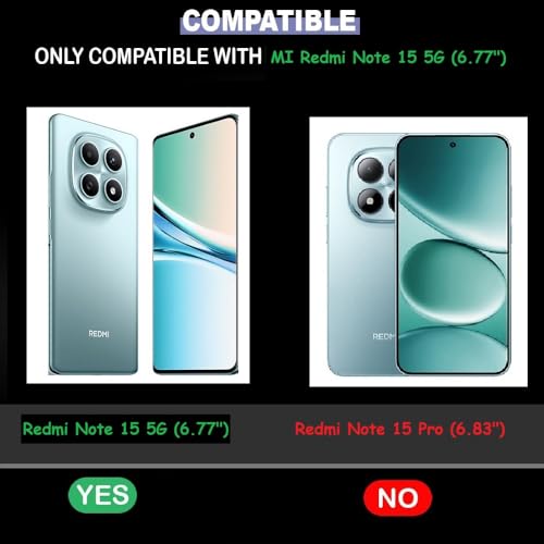 Image of COVERBLACK Soft Rubber Silicon Clear Case Back Cover Compatible for Redmi Note 15 5G (6.77 inch) - Transparent