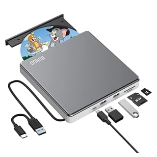 External DVD Drive, USB C Superdrive for Apple USB 3.0 DVD Burner Reader for Mac, Portable CD +/-RW Drive External DVD Player for Laptop MacBook Windows 11 10 PC Linux OS