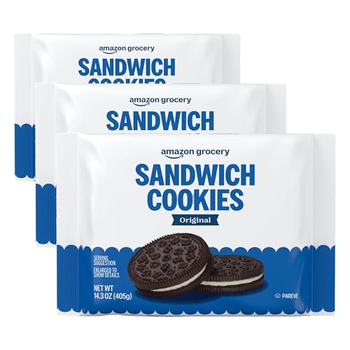 Image of Amazon Grocery, Original Sandwich Cookies, 14.3 Oz (Pack of 3)