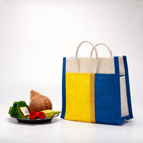 Image of Soman Jute Thamboolam Bags for Return Gifts Multicolour Combo - Pack of 10 bags
