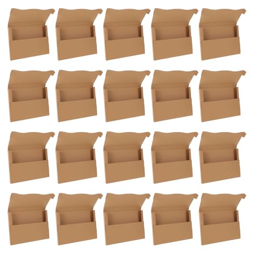 Gadpiparty Scatole per Spedizione Dischi in Vinile 310x226x28mm in Carta Kraft Resistente, Set da 20 Pezzi per Imballaggio e Trasloco Album, Buste Postali Ondulate Ecologiche per
