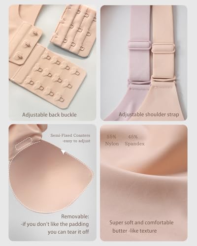 V Neck Wireless Bras for Women No Underwire Lightly Lift Womens Bras Soft Comfort Seamless Bralettes4