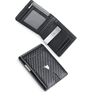 wilbest® Wallet Mens, Leather Wallet, RFID Blocking Wallets Mens with Money Clip, Coin Pocket, Credit Card Holders & ID…