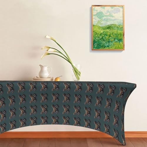 Nappe rectangulaire élastique papillon de nuit pour buffet