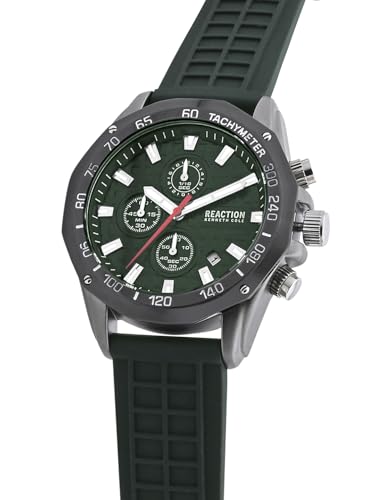 Image of Kenneth Cole Reaction Chronograph Army Green Dial Watch for Men - KRWGO0070703