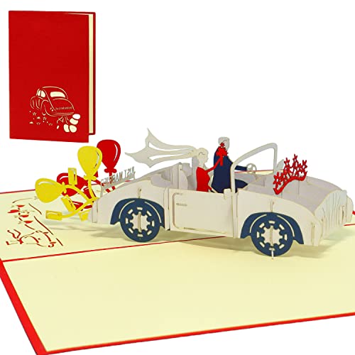 LIN 17383 3d pop up biglietti, con busta rosso
