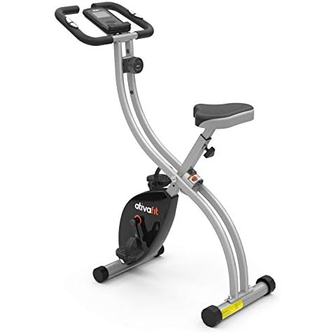 ATIVAFIT Exercise Bike Foldable Fitness Bike Magnetic Foldable Indoor Cycling Bike 3-In-1 Foldable Exercise Bike for Home Use with Resistance Bands Home Workout Exercise Equipment Cover