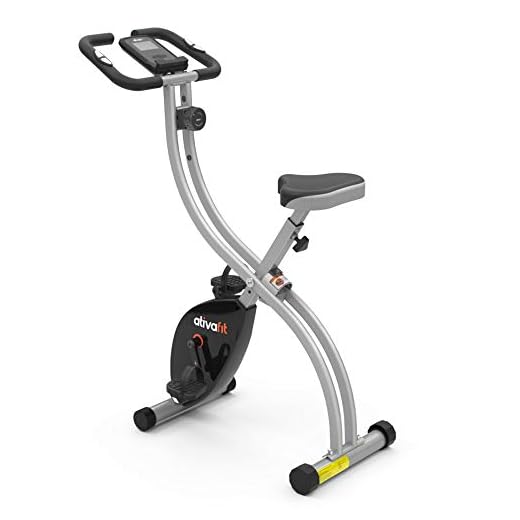 ATIVAFIT Bicicleta de Ciclismo Interior Plegable magnética Vertical Bicicleta estática giratoria reclinable Bicicleta de Ejercicio