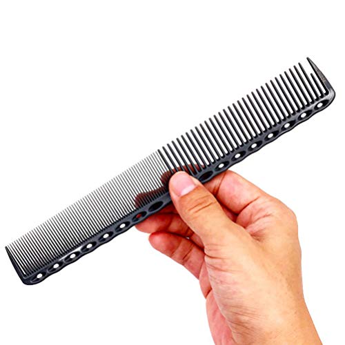 PIXNOR 2 Pcs Pente de Barbeiro de Carbono Profissional Pente de Cabelo de PlÃ¡stico de Dentes Finos