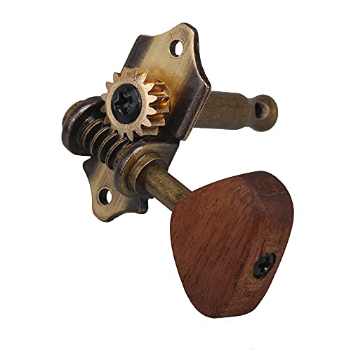 Yibuy 6x Vintage Acoustic Guitar String Tuning Pegs Guitar Tuners 3R3L Bronze Zinc Alloy - Thumbnail 3