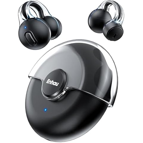 Matakul Open-Ear Earbuds, Wireless Earbuds Bluetooth Headphones Bluetooth Earbuds Clip-On Earbuds, Bluetooth 5.3 IPX7 Waterproof Charging case Ultra-Light Earbuds Built-in Mic 43H Playtime Cover