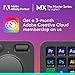 Logitech MX Creative Console, 9 Customizable LCD Keys, Stream Deck Accessories,Connectivity Technology USB-C, Control Dial for Graphic Design, Zoom, Spotify - Graphite, 3-Month Adobe Cloud Membership