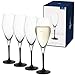 Produktbild Villeroy & Boch  Manufacture Rock Champagnerglas Set 4-Teilig 260 Ml, Champagnergläser Schwarz, Gläser Champagner, Prosecco Gläser, Sekt Gläser Schwarz Matt Modern, Sektflöte, Kristallglas