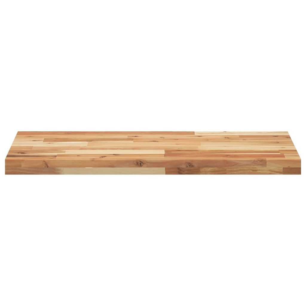 Regał wiszący, zestaw 2 szt. z litego drewna akacjowego, olejowane, 160 x 40 x 4 cm, prostokątne, do salonu, łazienki, sypialni, uniwersalne regały ścienne