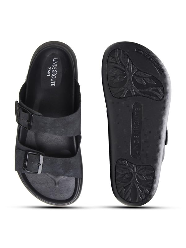 Image of UNDERROUTE mens Underroute Urgh 03 Stylish Durable Soft Footbed Synthetic Casual Sandals for Men Sandal
