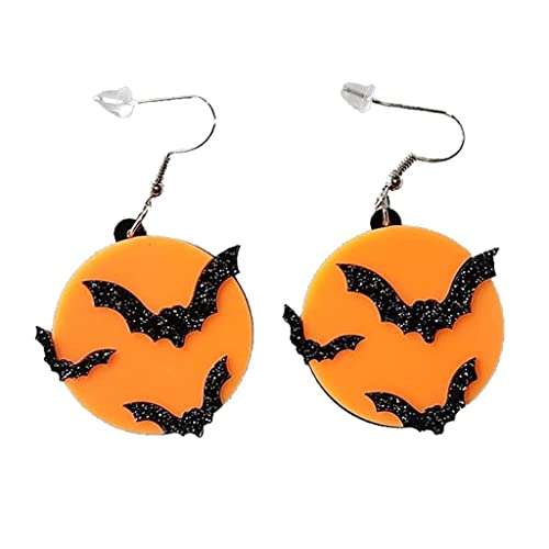 1 Paar Geisterquaste Cartoon Anhänger Halloween Perle baumeln Ohrstecker für Frauen weiß (Farbe: B) Cover