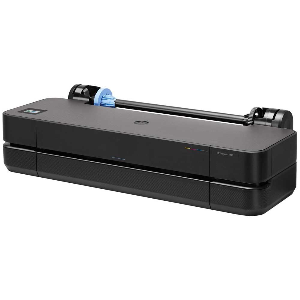 HP DesignJet T230 Großformatdrucker, 24 Zoll, bis zu A1, mobiles Drucken, Wi-Fi, Gigabit Ethernet, Hi-Speed USB 2.0, 1 Jahr Garantie (5HB07A), Schwarz