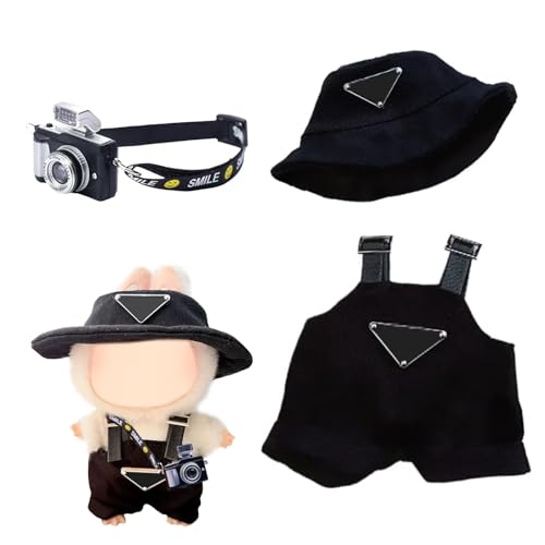 Labb Kleidung,Labb Kleidung 3-teilig mit Mini Kamera, Puppenkleidung für 17cm Stoffpuppe (ohne Puppe)