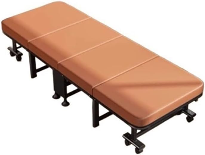 Camping Bed Office Folding Bed, Adult Home Lounge Chair, Hospital Companion Single Folding Bed(White,Small)