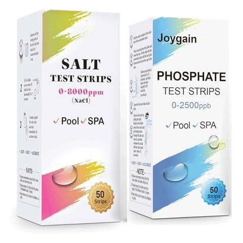 50Strips Phosphate Test Kit with 50 Strips Salt Test Strips for Pool Hot tub Spa Cover