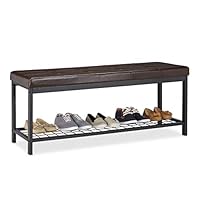 Algopix Similar Product 2 - Relaxdays XXL Shoe Bench Faux Leather