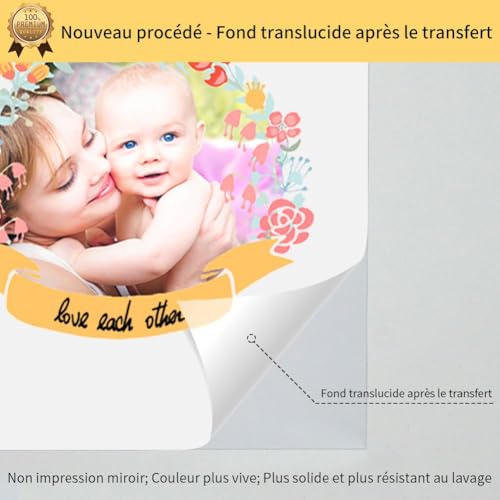 TransOurDream 10 Feuilles*A4 Papier Transfert pour Textile blanc&clair 3.0 – vue 6
