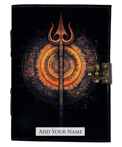 Image of DI-KRAFT Customize Diary with Name with Beautiful UV Prints | Customized Leather Writing Diary Unruled White Paper Journal Personal Notepad Sheets Daily Planner for Gifting (Pattern 15)