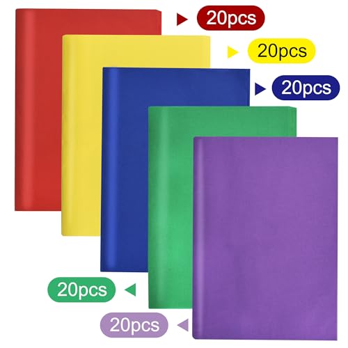 Image of BEISHIDA 100 Sheets 5 Color Tissue Paper Bulk, Wrapping Tissue Paper for Gift Bags, 14 x 20 Inch Gift Wrap for Birthday Wedding Graduation DIY Crafts Holiday Flowers(Colorful Series)