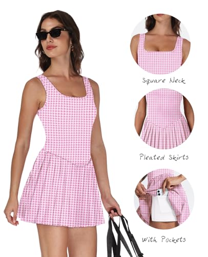 Image of NIASHOT Athletic Dress for Women with Shorts Sleeveless Womens Golf Dress