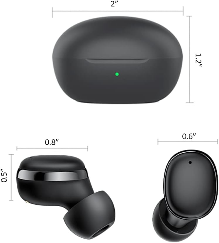 Kamon K11 Wireless Earbuds with Wireless Charging Case, Bluetooth 5.3, Touch Control Waterproof, in Ear Stereo Headphones Built in Mic Headset Premium Sound for iPhone 14, 13, Samsung, Sport (Black) - Image 6