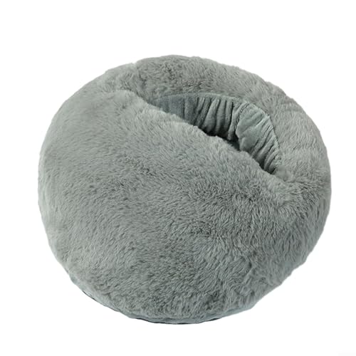 Glewi Calentador de pies con calefacción USB con funda de franela suave, almohadilla térmica eléctrica lavable para oficina, escritorio, hogar, invierno, gris (gris)